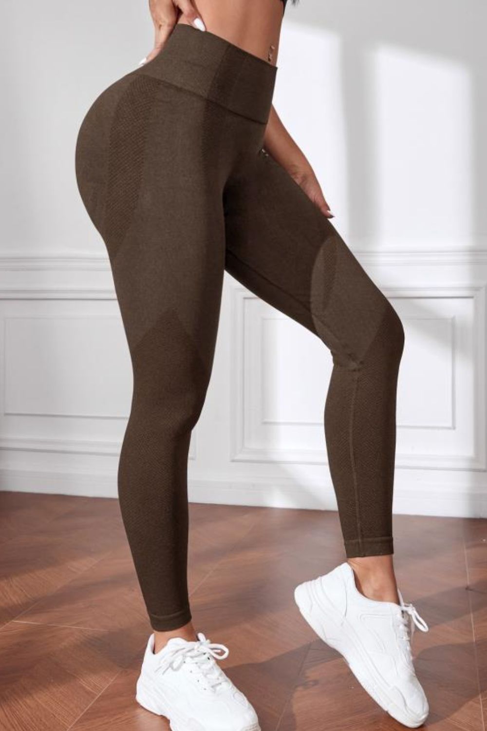 Workout Leggings - Chocolate Brown Color