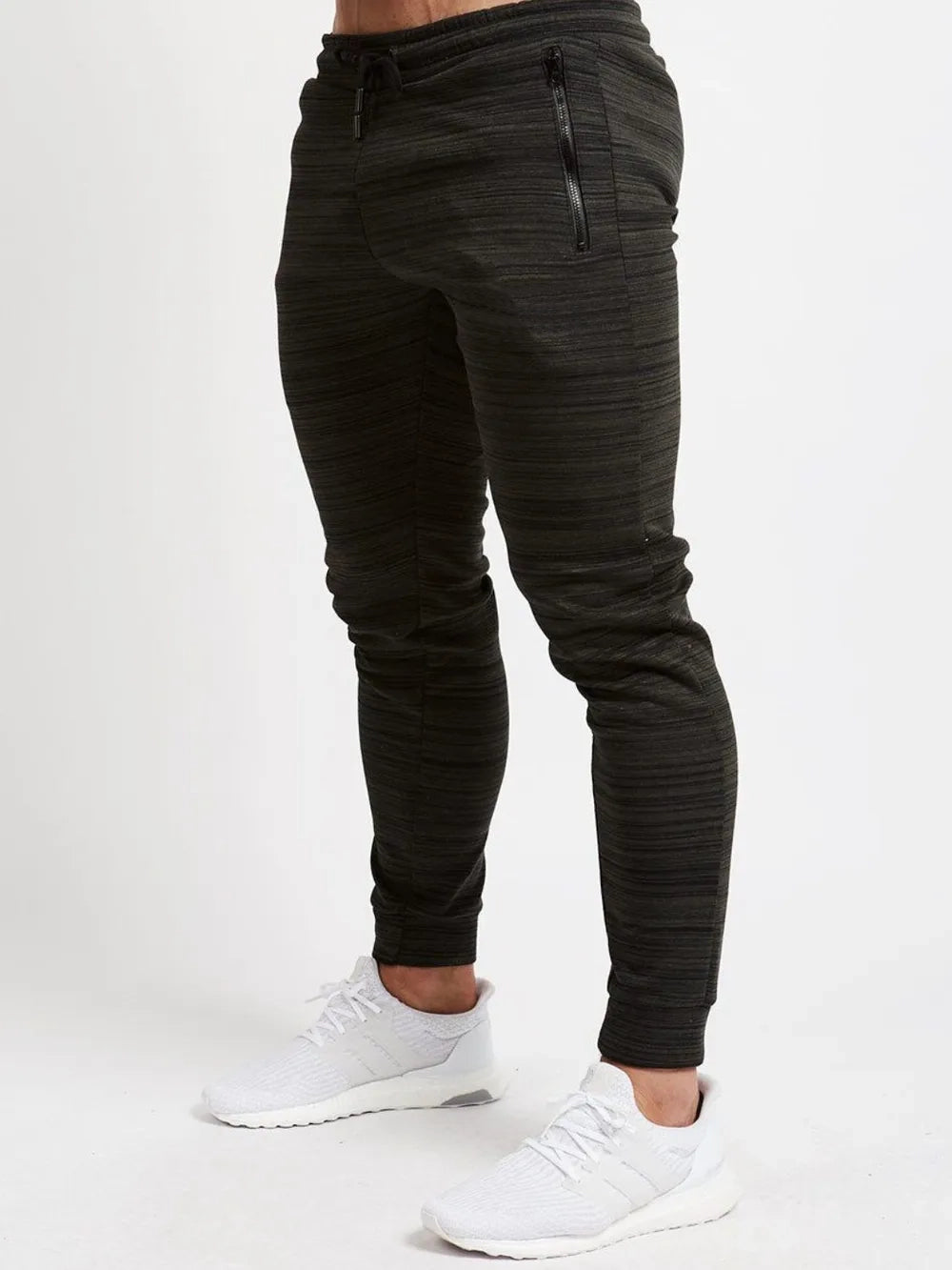 Workout Pants - Black Striped