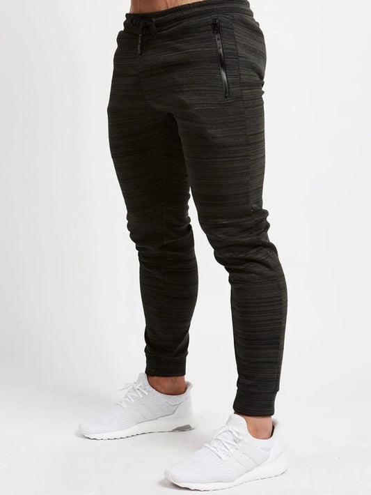 Workout Pants - Black Striped